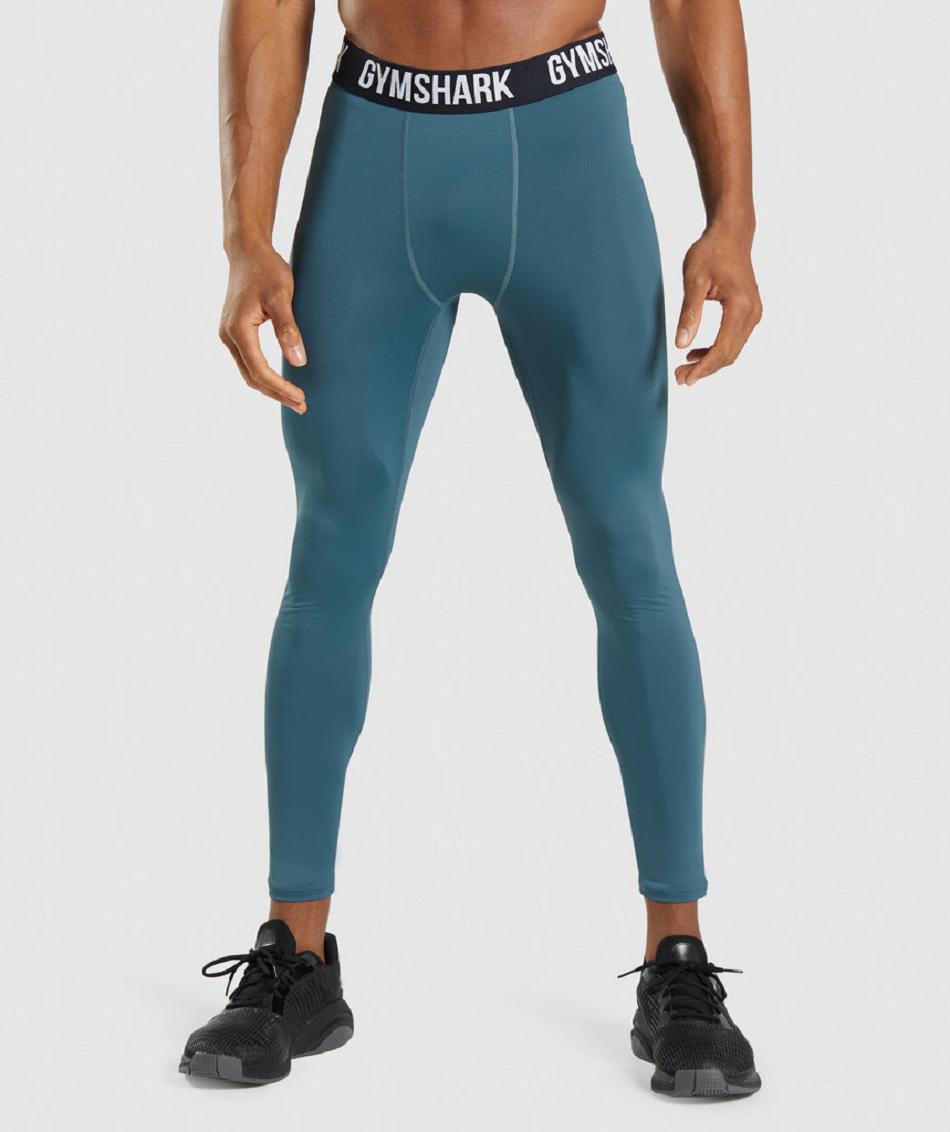 Leggins Gymshark Element Baselayer Hombre Turquesa | CO 3941WNB